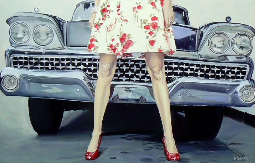 Monika Synak, "Sukienka", 2011, akryl, płótno,...