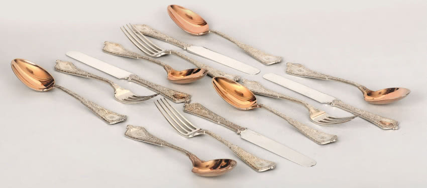 Zestaw sztućców, USA, Tiffany & Co., ok. 1890,...
