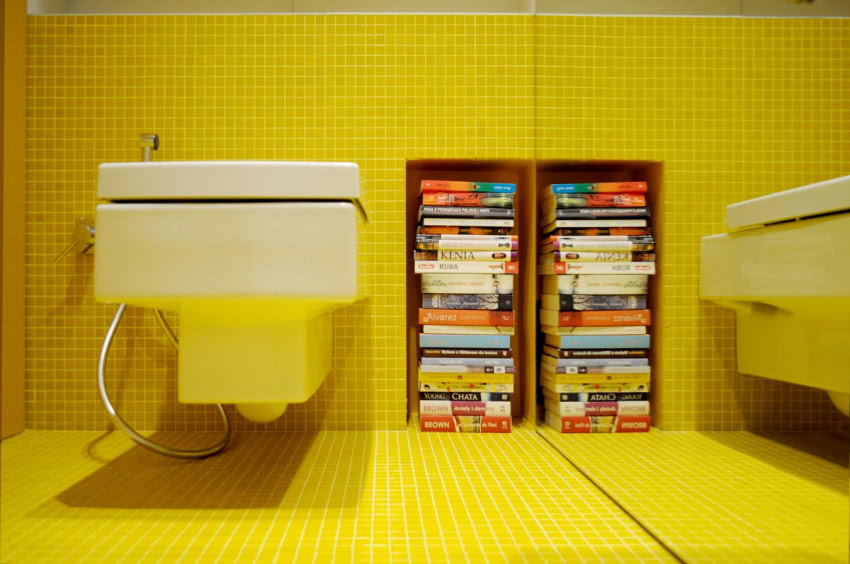 Wnęka z książkami w toalecie to szczegół...