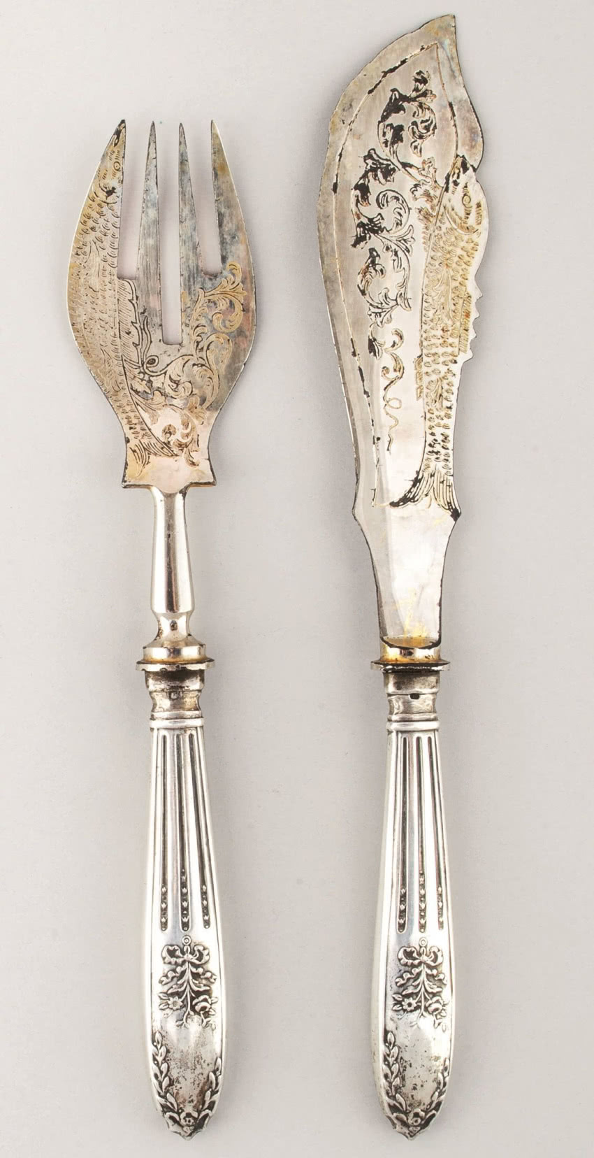 Łopatka i widelec półmiskowe do ryb, Polska,...