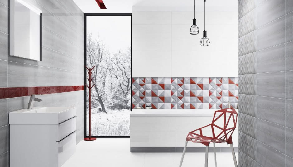 Geometria w trzech wymiarach - płytki Delicate Lines