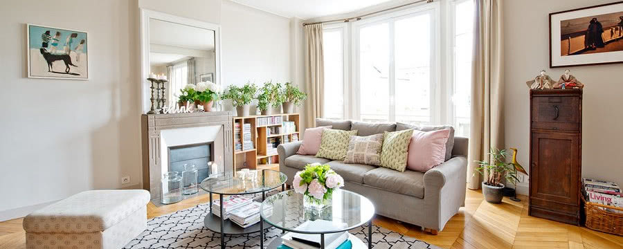 Pastelowe kolory w paryskim mieszkaniu