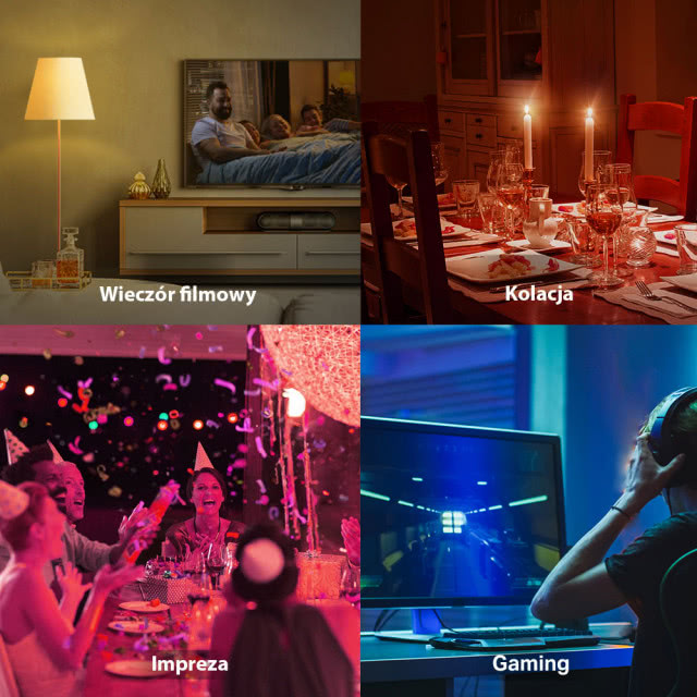 Dzięki smart żarówce TP-Link Tapo możesz całkowicie zmienić klimat w pomieszczeniu za pomocą kilku kliknięć.