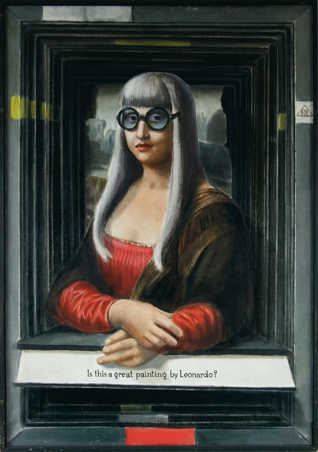 „Is this a great painting by Leonardo? (Liza)”, 1967, olej, płótno,
97 × 67 cm, Muzeum Mikołaja Kopernika we Fromborku
