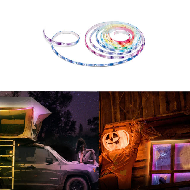 Dzięki dwustronnej taśmie 3M smart taśmy LED Tapo bez problemu zamontujemy  praktycznie w dowolnym miejscu.