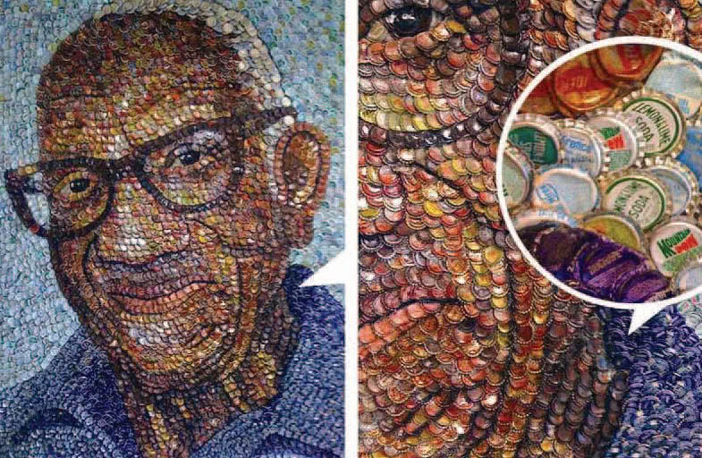 Molly B. Right swoje obrazy tworzy z kapsli od...