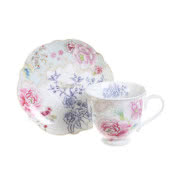 Porcelanowa filiżanka ze spodkiem Golden Flowers