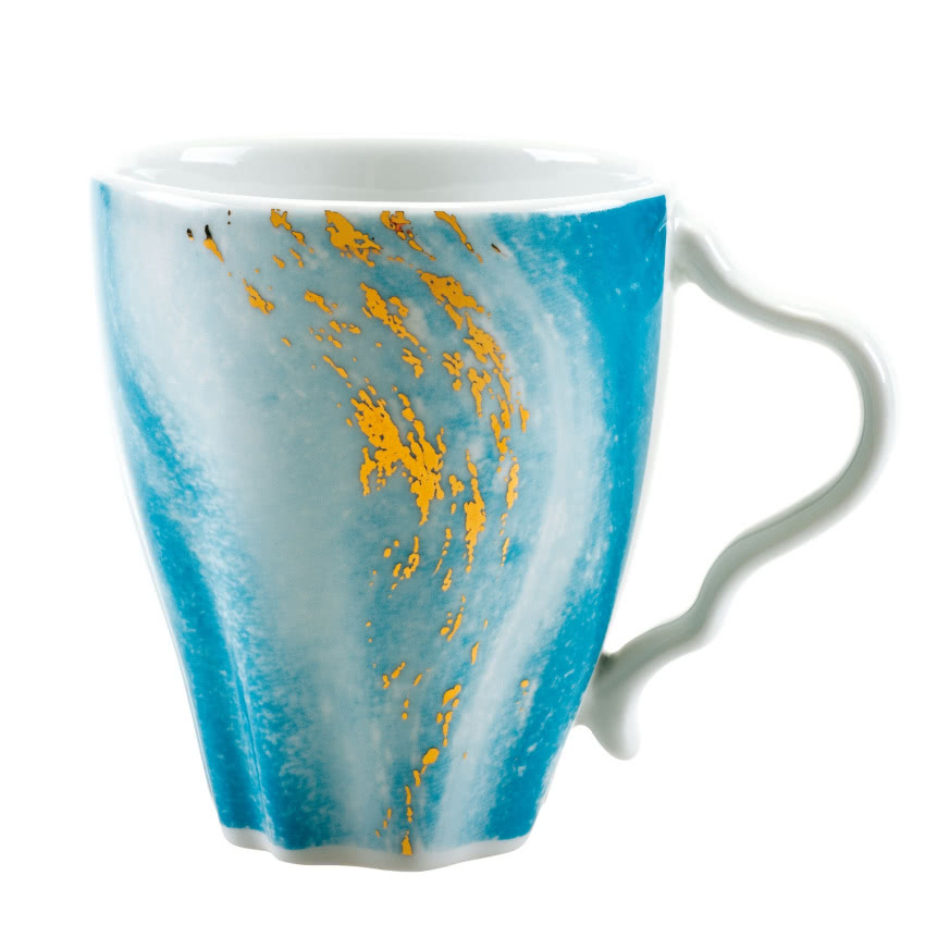 Zestaw dwóch wyjątkowych, porcelanowych kubków Stone Age od Lubiana