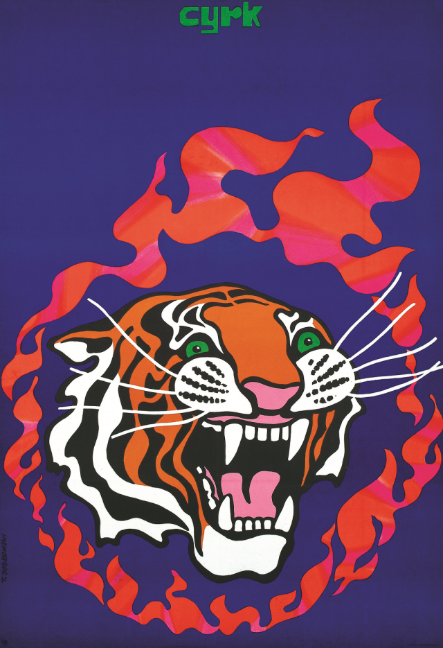 Tadeusz Jodłowski, „Cyrk”, 1970, offset barwny, papier,
własność i fot. Muzeum Narodowe w Warszawie