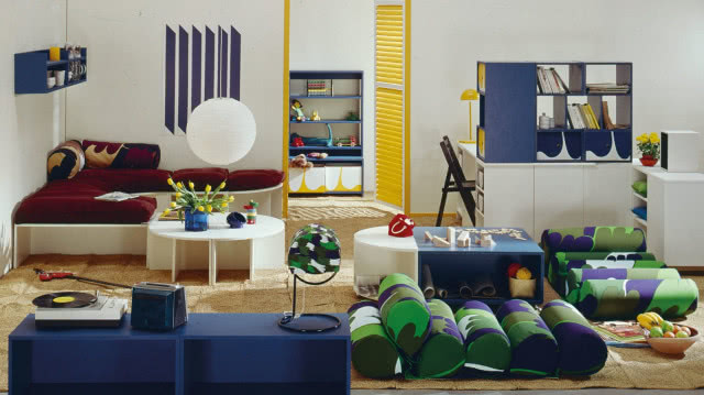 kolorowe projekty studentów, lata 70.