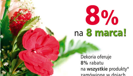 Na Dzień Kobiet - rabat 8% w Dekoria.pl