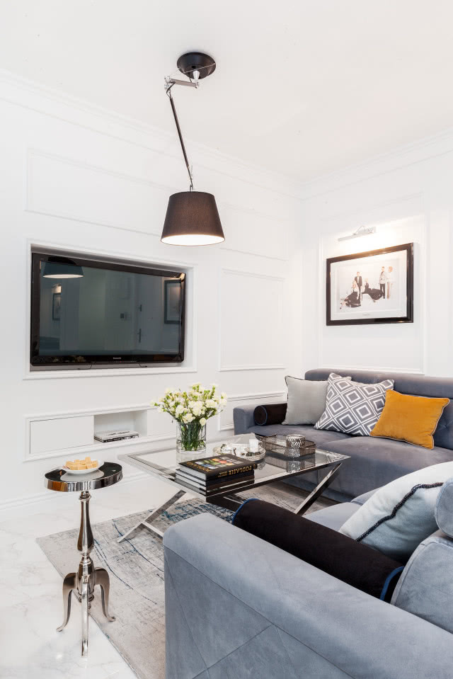 Elegancki salon w stylu Modern Classic