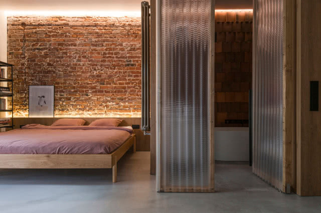 sypialnia w stylu loftowym