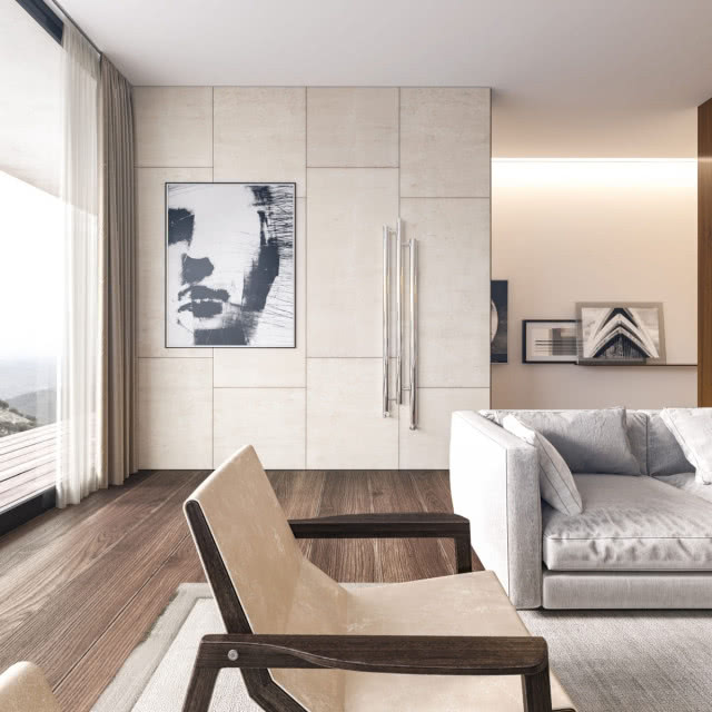 salon z jasnych kolorach