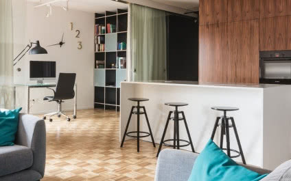 Efektowny minimalizm - mieszkanie dla singla