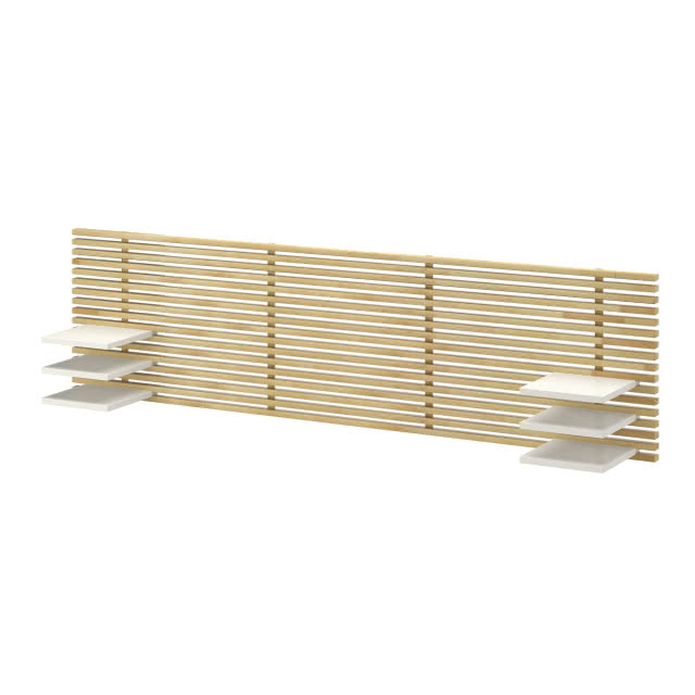 zagłówek z drewnianych szczebeków