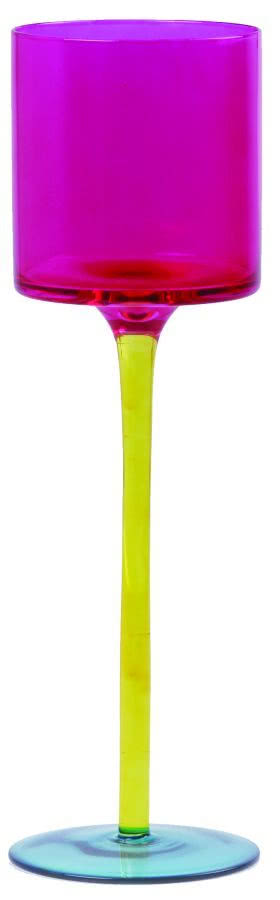 Szklany świecznik Multicolor, wys. 30 cm, HOME &...