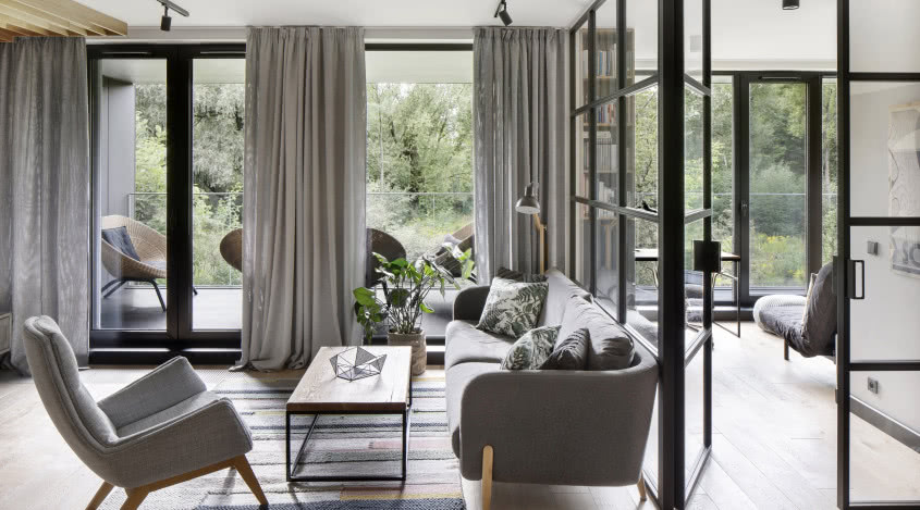 Industrialne mieszkanie na Ursynowie