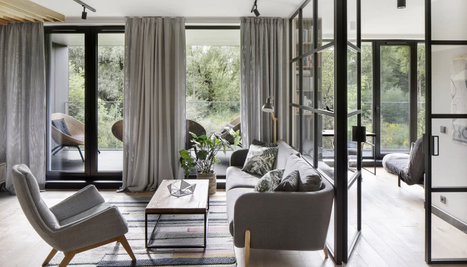 Industrialne mieszkanie na Ursynowie