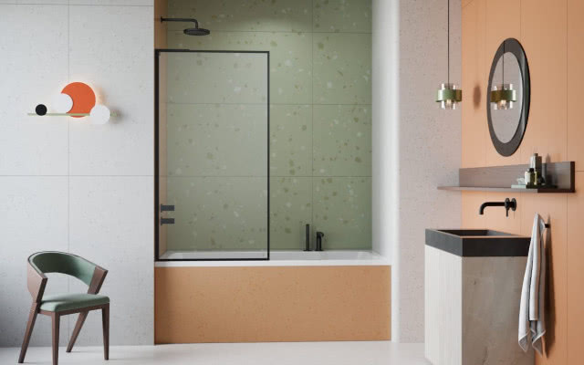 modne łazienki 2025 kolory pastelowe 