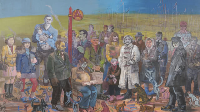 obraz, grupa ludzi