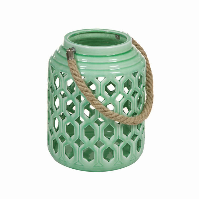 Zielony lampion ceramiczny Santiago Pons Farol