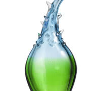 Szklany świecznik Multicolor, wys. 30 cm, HOME &...