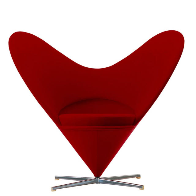 fotel w kształcie serca