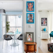 Wizerunki gejsz i tapeta z kwiatami jabłoni w...