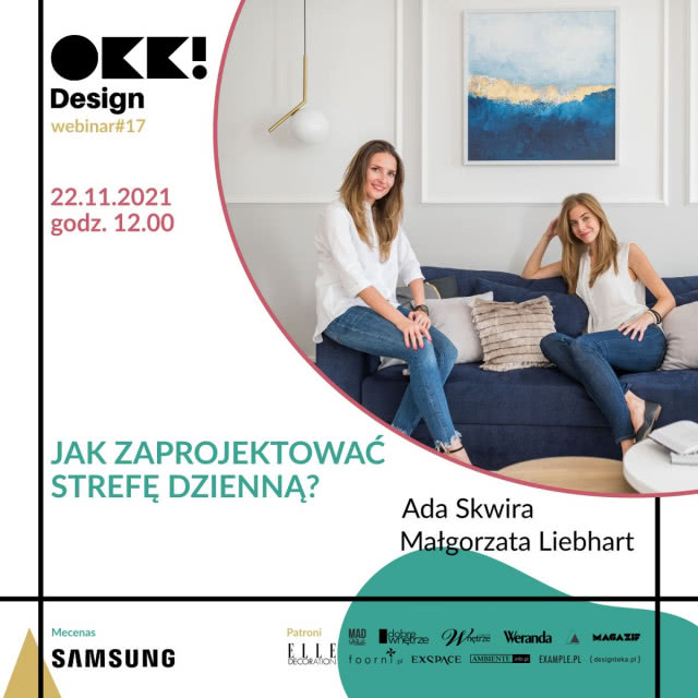 Strefa dzienna w domu – jak ją urządzić funkcjonalnie i stylowo? Bezpłatny webinar OKK! design