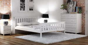 Fot. Meble Magnat - łóżko Alion w kolorze białym