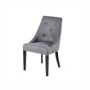 Krzesło tapicerowane z kołatką Audrey, Grey Ring