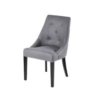 Krzesło tapicerowane z kołatką Audrey, Grey Ring