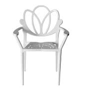 Marguerite - aluminiowe krzesło z podłokietnikiem, projekt Borek Sipek
