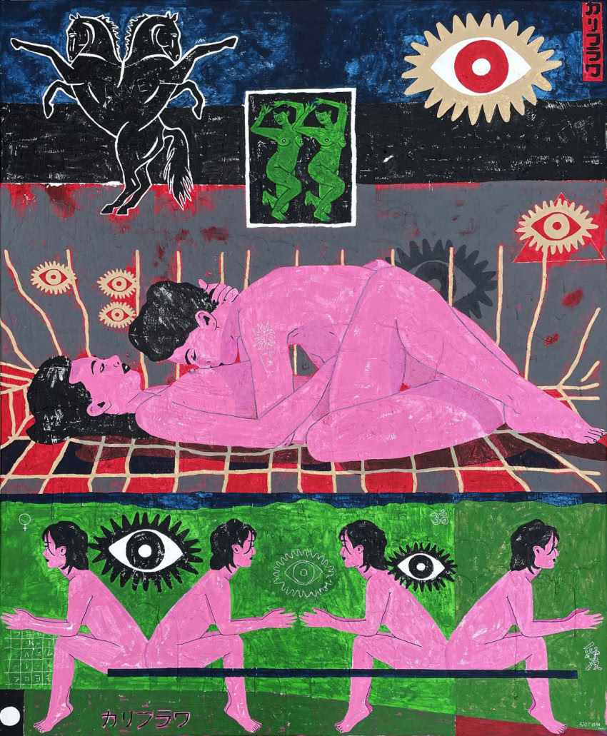 Karifurava, Illusion, 2022, 150 x 120 cm,-akryl,...