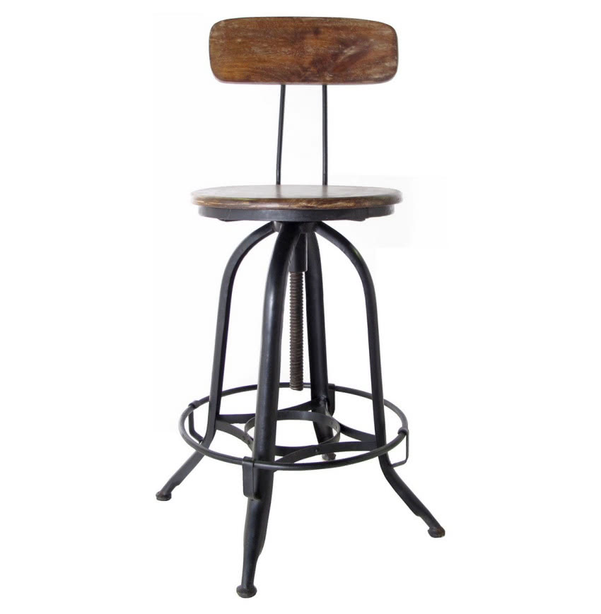 Industrialny stołek barowy, Cymax