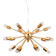 Żyrandol Tarrent z metalu i hartowanego szkła,...