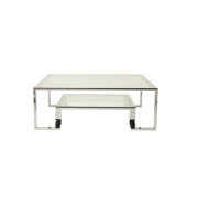 Stolik kawowy Silver Rush 120x120 cm transparentny