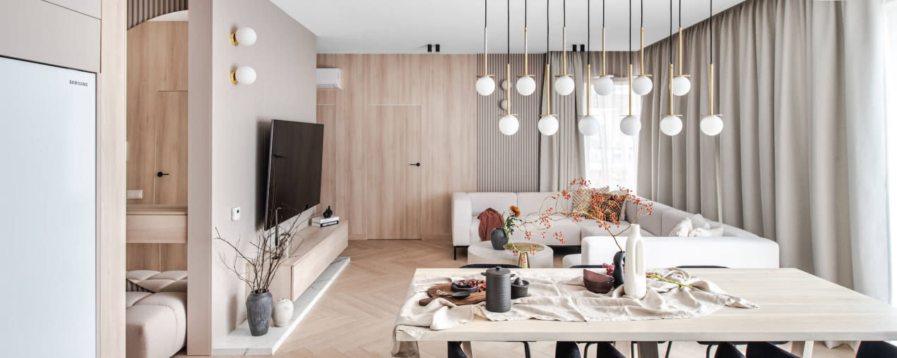 Wnętrze dla małżeństwa, które otula jak kaszmirowy szal