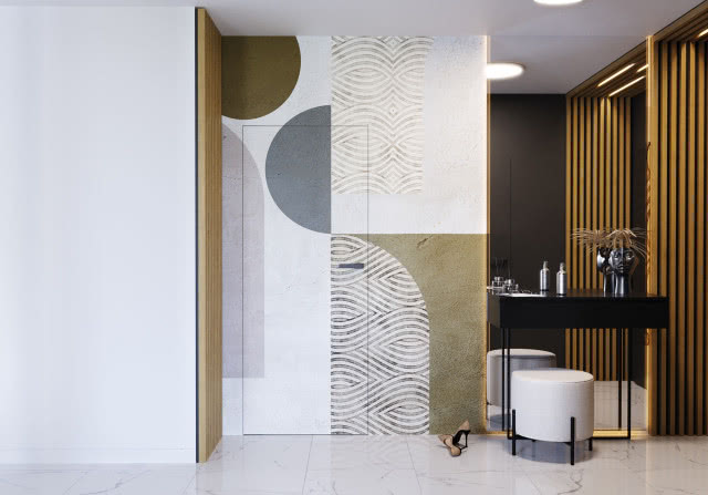 drzwi bez framugi obite tapetą