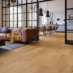 hybrydowa podłoga, kanapa, stolik kawowy, oświetlenie sufitowe, meble kuchenne, stół z krzesłami, kaktus, dywan