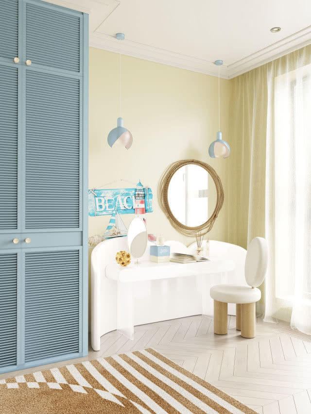 pastelowe ściany - odcień żółty