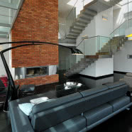 Nowoczesna architektura i widok na Tatry