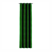 Zasłona na kółkach w kolorze butelkowej zieleni