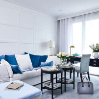 Kobieca kawalerka w stylu Hamptons