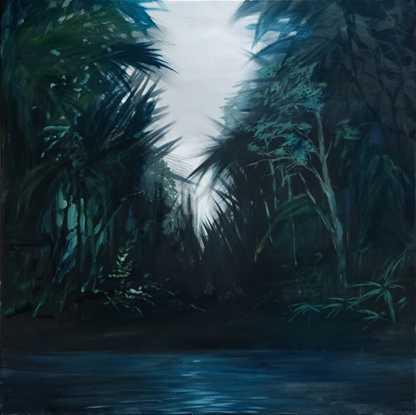 Katarzyna Adamek, „Chase Jungle VI”, 2020, olej,...