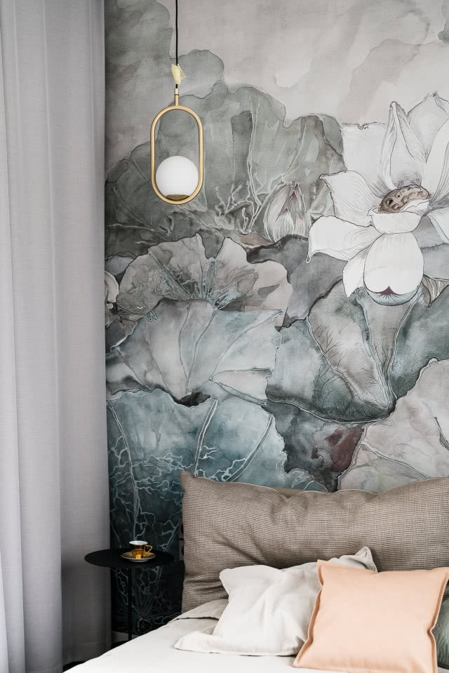 Tapeta z kwiatowym motywem do sypialni