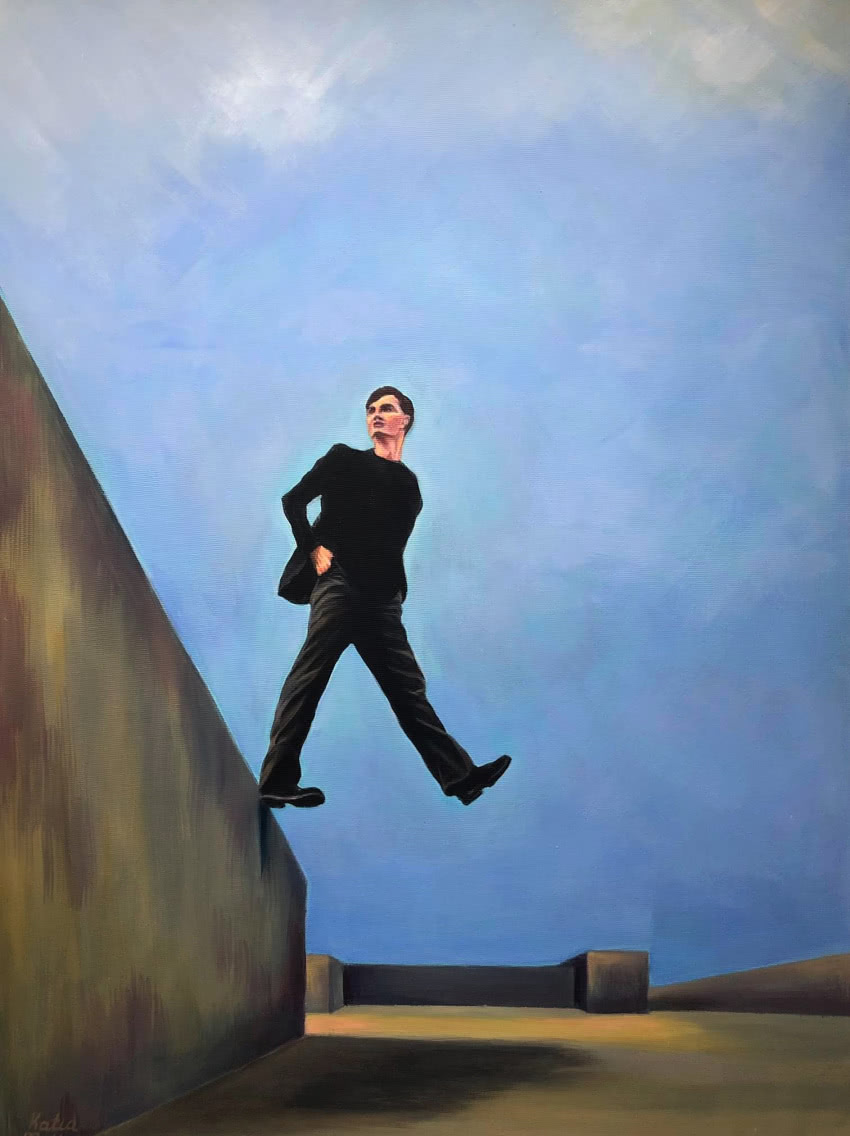 Katia Meller, „Have a nice day, spadam”, akryl,...