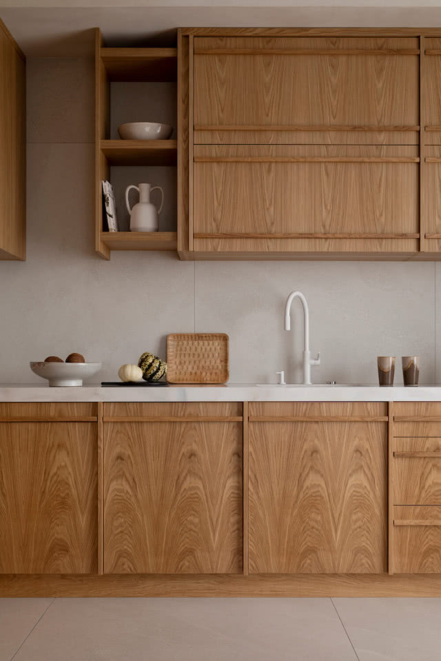 drewniane meble kuchnia aranżacja