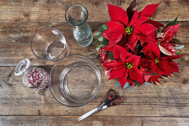 Kwiatowe ozdoby z hippeastrum na Boże Narodzenie